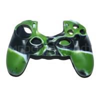 Чехол защитный PS 4 Silicon Case for Controller Camouflage liime green/white