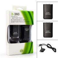 Зарядный набор 2 в 1 для геймпада XBOX360 Аккумулятор 4800 и зарядное[XBOX 360]