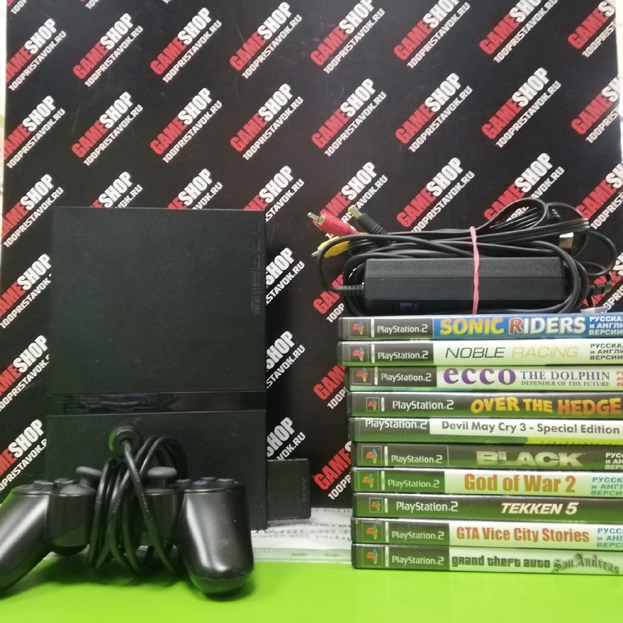 PlayStation 2 Slim (ЧИП) + КП 8MB + ИГРЫ[Б.У ПРИСТАВКИ]