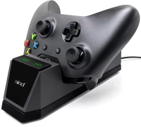 Зарядная станция Xbox one Dual Charging Dock + 2 АКБ 1200 mAh Black (SND-428)