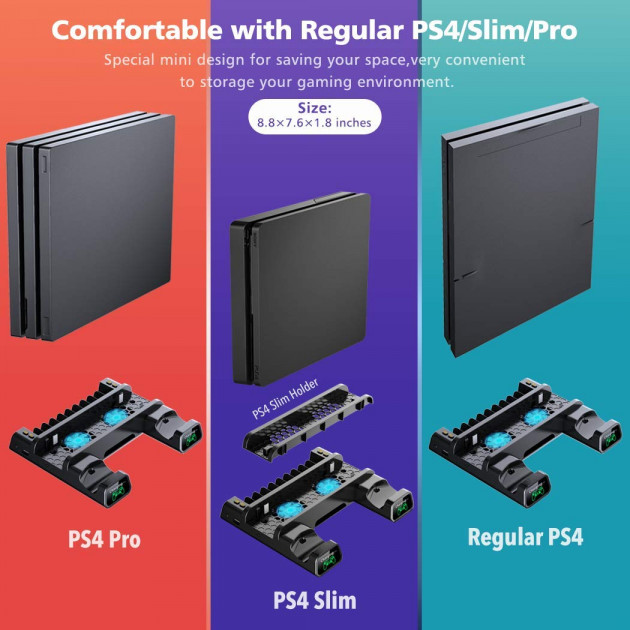 Подставка с охлаждением и зарядкой PS4/SLIM/PRO TP4-19076 DOBE