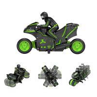 Stunt Motorcycle RC Car 360 Degree Rotate Side Wheel Racing 2.4G Remote Control (Green)