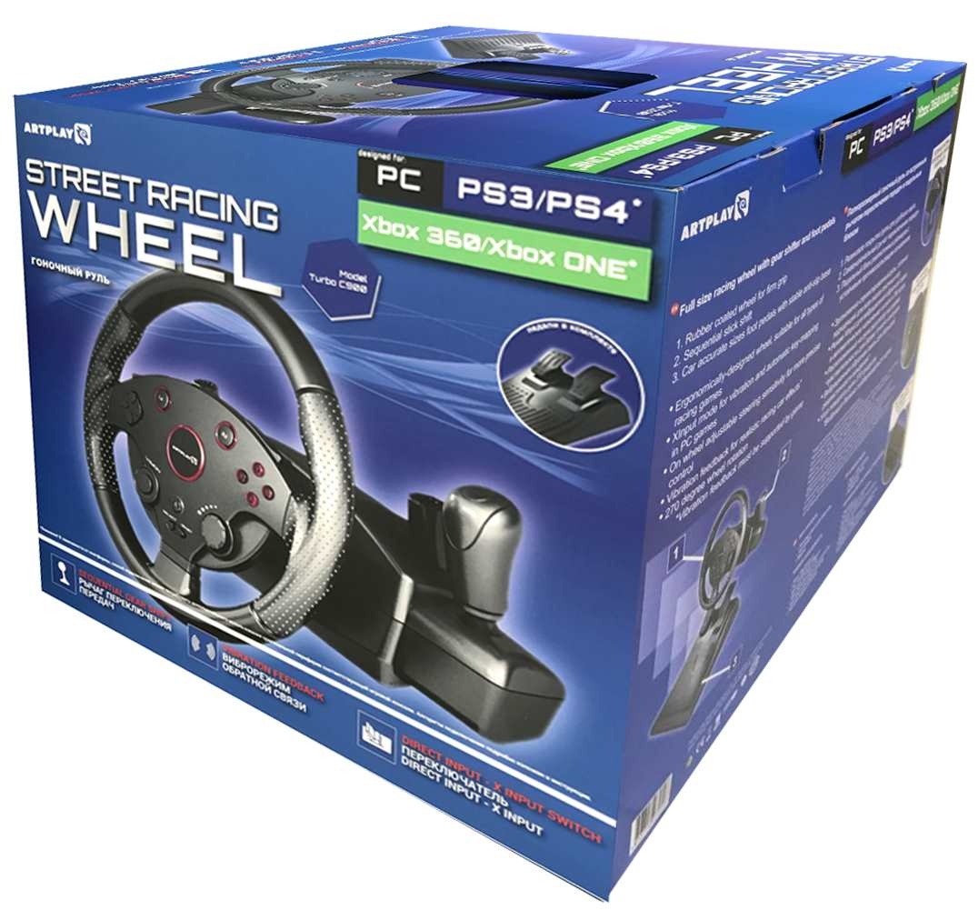 Руль ARTPLAYS Street Racing Wheel Turbo C900 PS4/PS3/XboxOne/Xbox360/PC[PLAY  STATION 4]