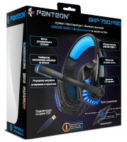 Игровая стереогарнитура PANTEON GHP-750 PRO черно-синяя