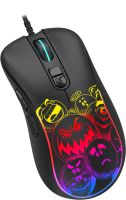 Игровая программируемая мышь PANTEON MS82 Черный (7200dpi, 6 кнопок, LED,92г,кабель 1.6м,USB)