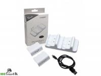 Зарядный набор 4 в 1 для XBOX ONE (DOBE): Зарядная станция/ 2 аккумулятора 300 mAh/ Зарядный кабель (Белый) TYX-532S [XBOX ONE]