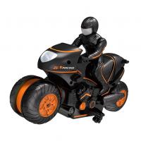 Stunt Motorcycle RC Car 360 Degree Rotate Side Wheel Racing 2.4G Remote Control (Orange)