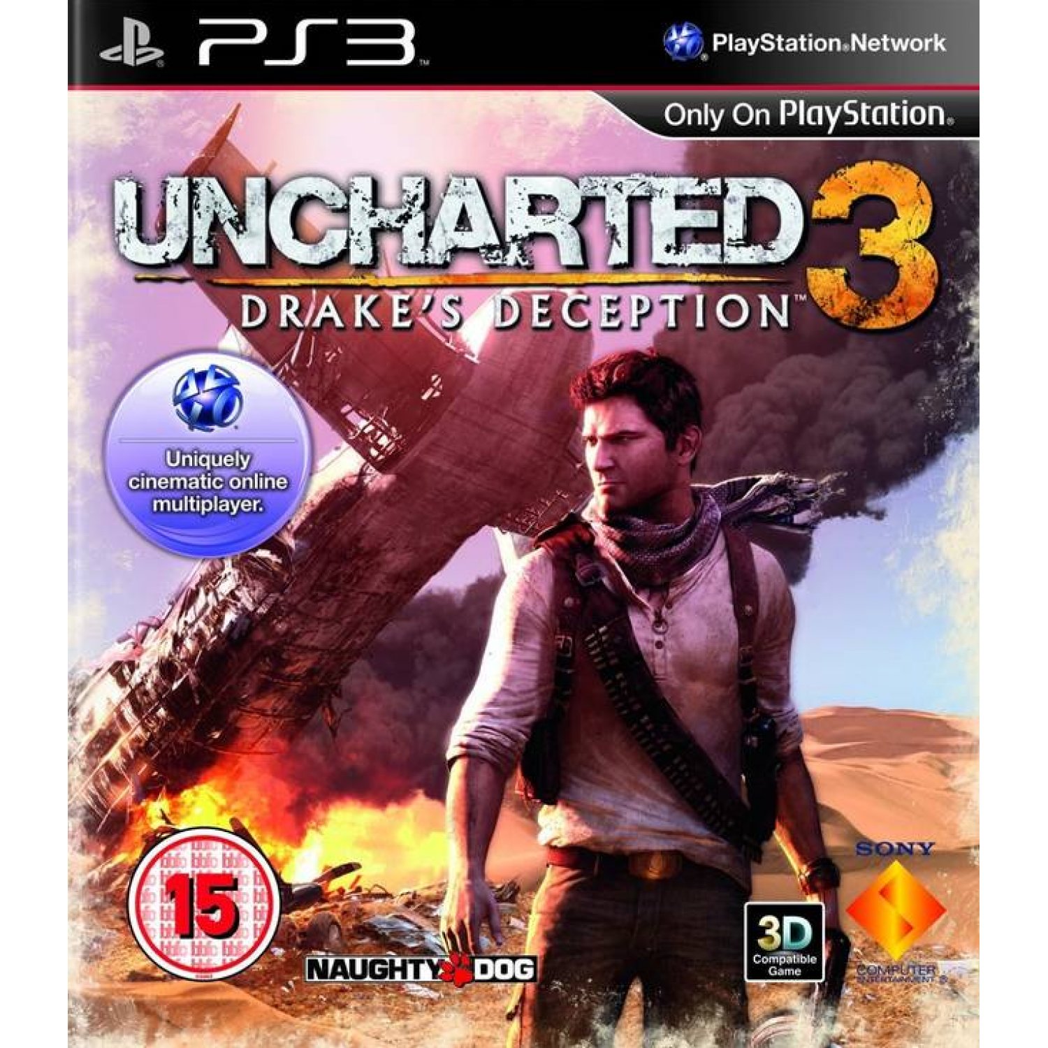 Ps3 игры 5. Игра ps3 Uncharted 3: Drake’s Deception диск. Uncharted 3 иллюзии Дрейка ps3. Обложка пс3 анчартед. Анчартед 3 диск пс3.