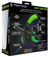 Игровая стереогарнитура PANTEON GHP-750 PRO черно-зеленая