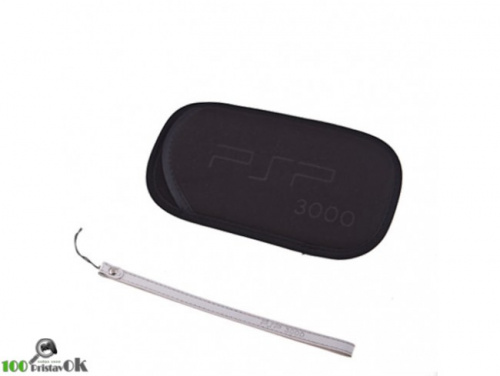 Сумка для PSP Slim 2000/3000 + шнурок (Чёрная)[PSP]