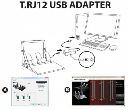 Переходник Thrustmaster T.RJ12 USB Adapter [Playstation 4]