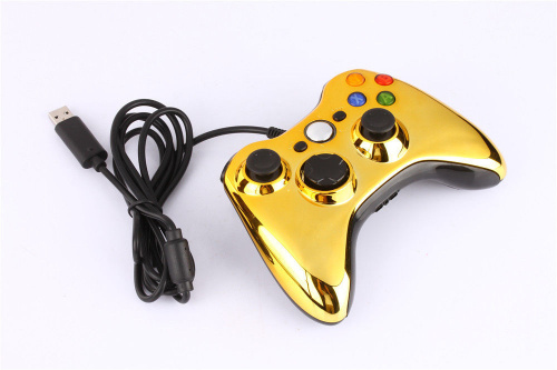 Геймпад проводной для XBOX360 Chrome Gold (Дубликат)[XBOX 360]