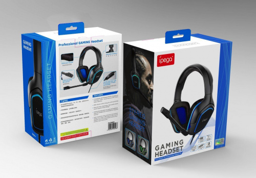 Наушники PC4/PS/Switch/Xone Wired Gaming Headset Blue PG-R006B iPega