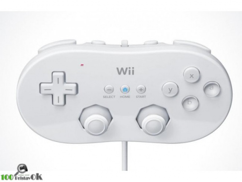 Геймпад проводной для Nintendo Wii Classic Controller (Белый) Дубликат[АКСЕССУАРЫ]