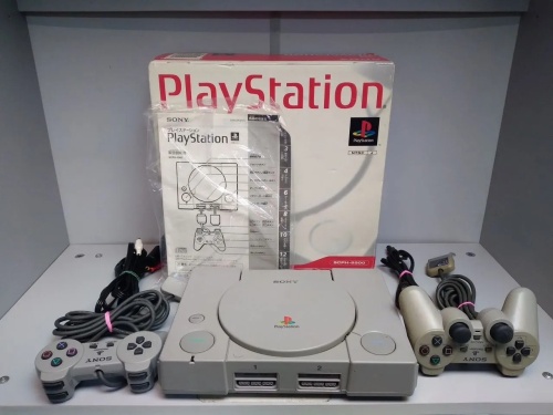 PlayStation 1 Fat SCPH-5500 (NTSC-J, 100В)+ доп. геймпад[Б.У ПРИСТАВКИ]