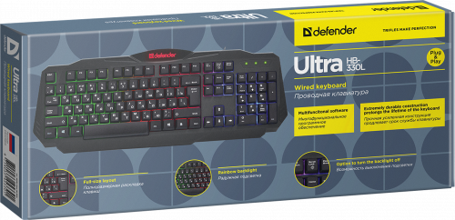 Клавиатура проводная DEFENDER Ultra HB-330L