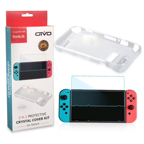 Силиконовый чехол и защитная плёнка для Nintendo Switch Protective Crystal Cover Kit IV-SW036[АКСЕССУАРЫ]