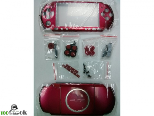 Корпус с кнопками для PSP Slim 3008 (Красный)[PSP]