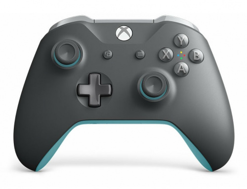 Геймпад беспроводной для Xbox One с 3,5 мм разъемом и Bluetooth Серо-Синий[Б.У АКСЕССУАРЫ]
