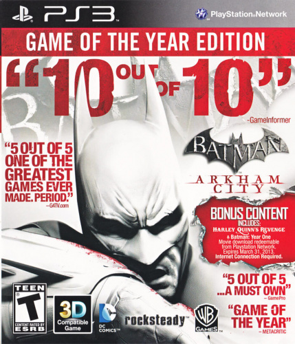 Batman Arkham City Game of the Year Edition[PLAY STATION 3]
