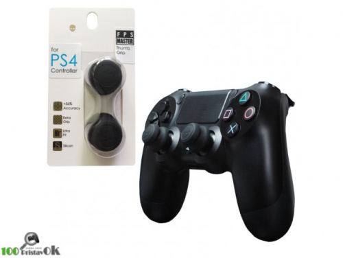 Насадки на стики для увеличения высота геймпада PlayStation 4 Stick Skull And co FPS Master Thumb Grip (Чёрные)[PLAY STATION 4]