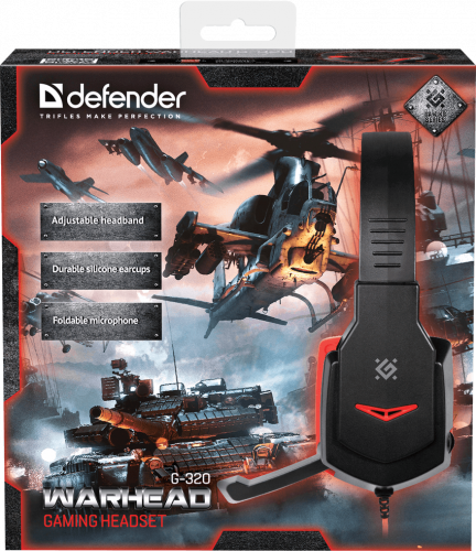 Игровая гарнитура Warhead G-320 black+red