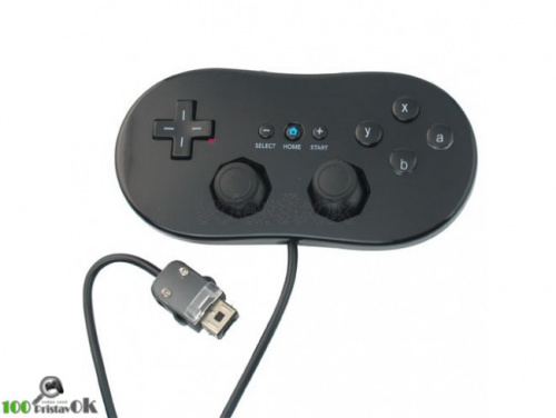 Геймпад проводной для Nintendo Wii Classic Controller (Чёрный) Дубликат[АКСЕССУАРЫ]